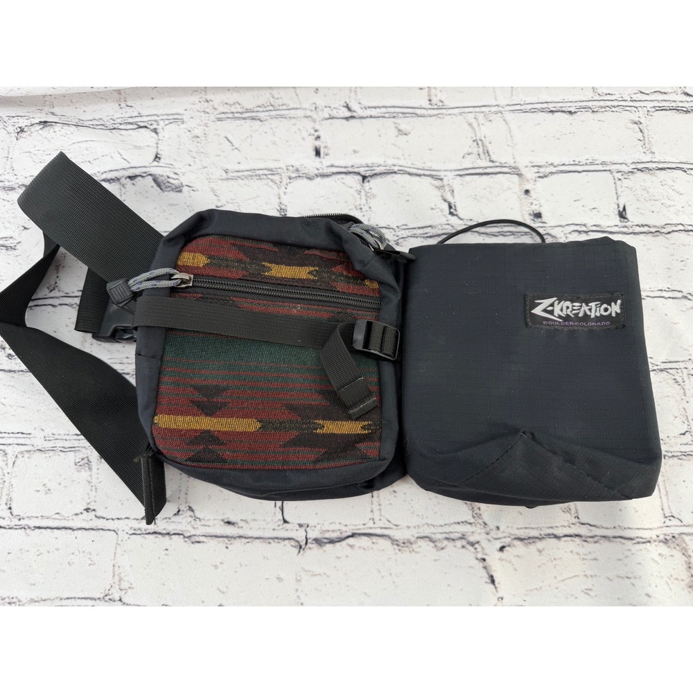 Z-Kreation Boulder Colorado Waist Pack Black Southwestern Hiking Hip Bag